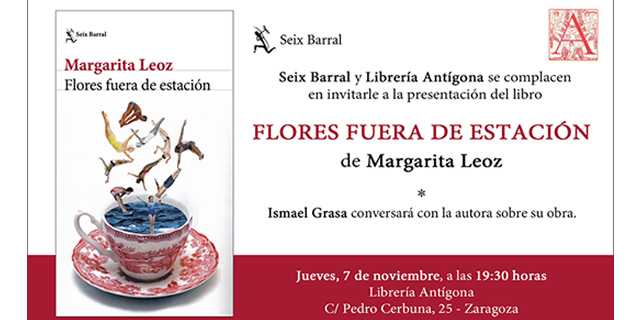 Margarita Leoz presenta Flores fuera de la estación en librería Antígona